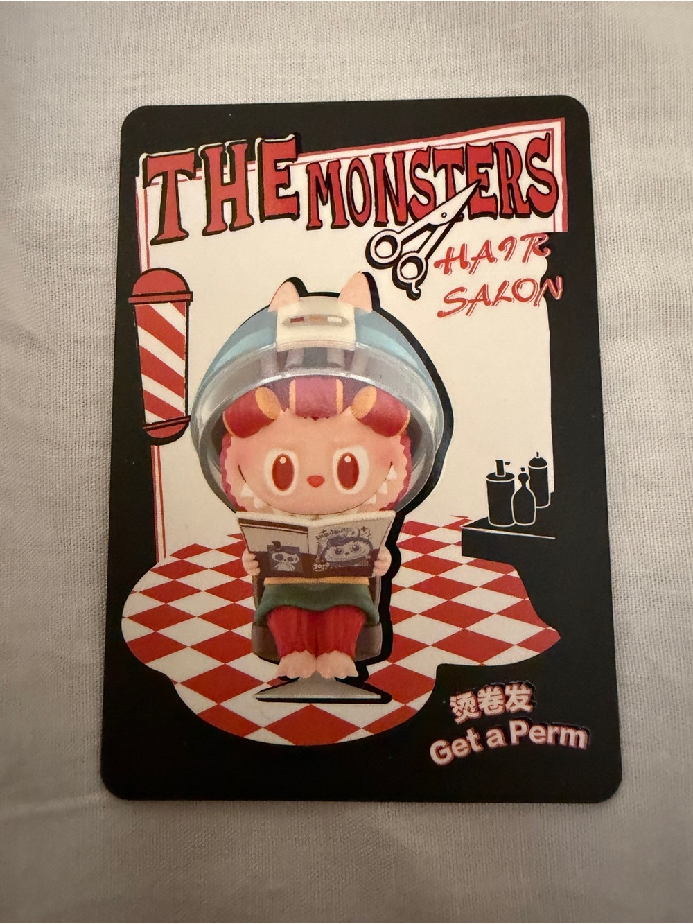 The Monsters Hair Salon Labubu figurine “ Get a Perm” open box
